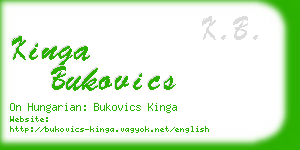 kinga bukovics business card